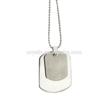 Hot Selling 316L aço inoxidável Dog Tags colar